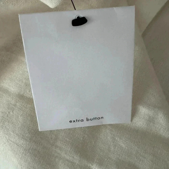 NWT CALVIN KLEIN White Linen Blend Button Front Midi Shirt Dress Coastal Chic - Picture 10 of 14